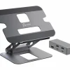Adjustable Laptop Stand in Aluminum with 4K USB-C Mini Docking Station