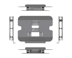 Adjustable Laptop Stand in Aluminum with 4K USB-C Mini Docking Station