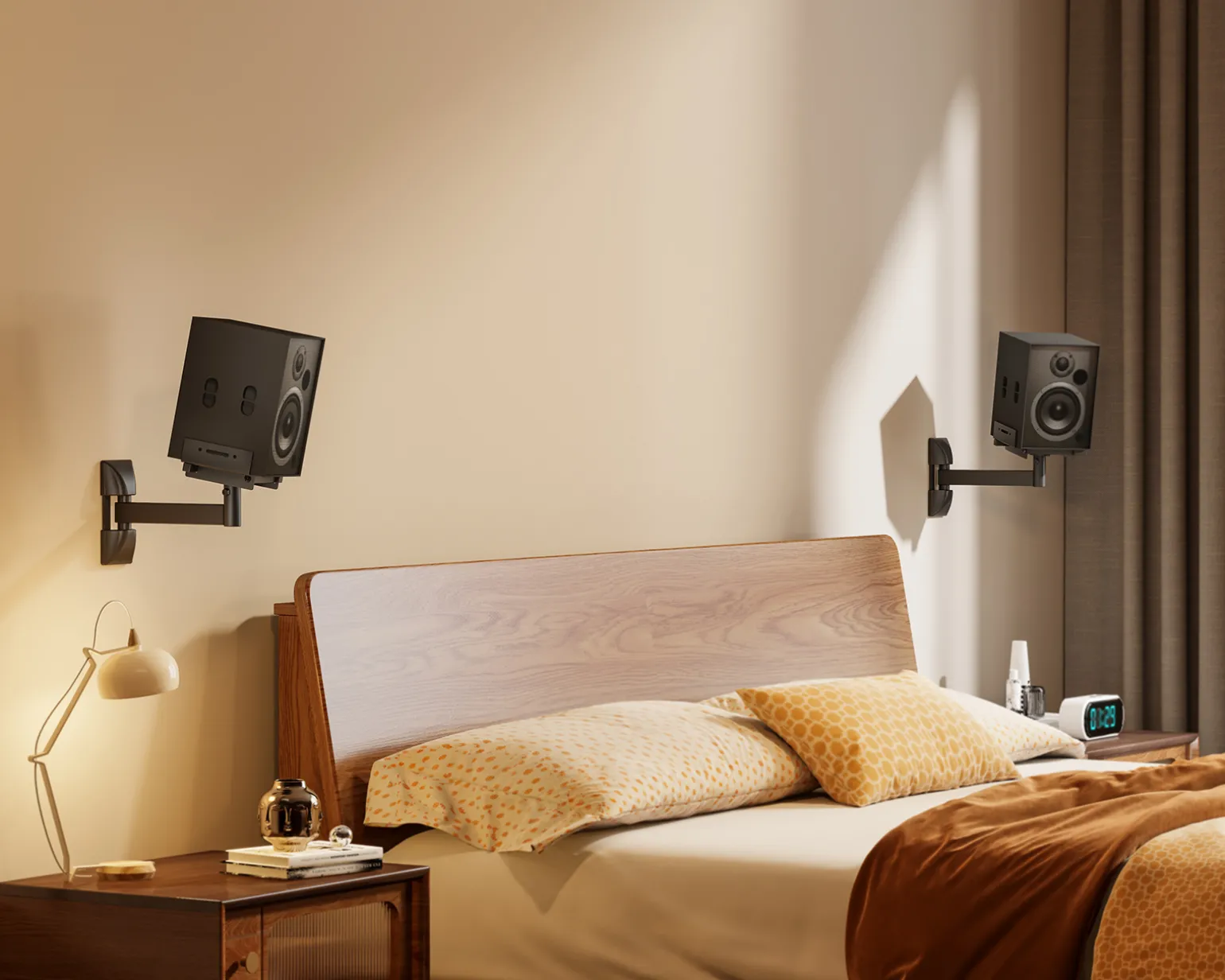 Adjustable Wall Mount Speaker Pair - Black