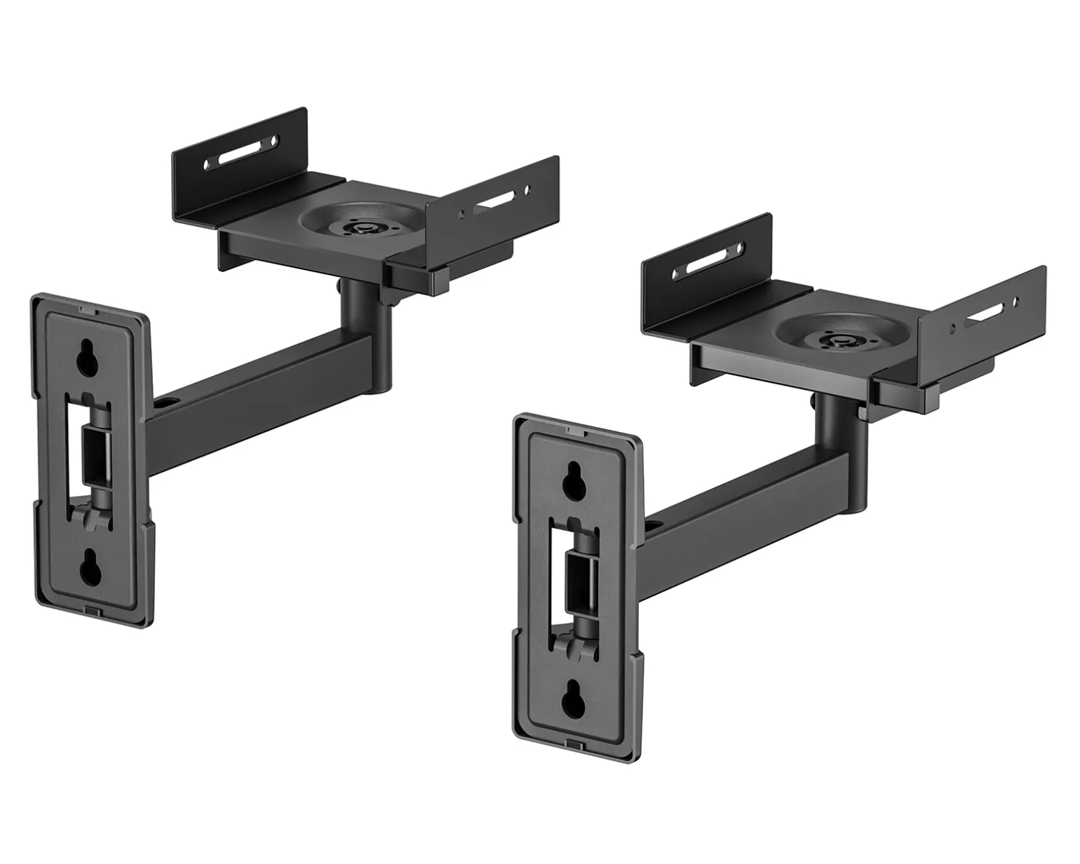 Adjustable Wall Mount Speaker Pair - Black