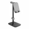 Aluminum Headphone Stand with Tiltable Phone Holder - Black