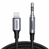 Aluminum Shell Braided Lightning to Aux 3,5mm Cable 1m - Black