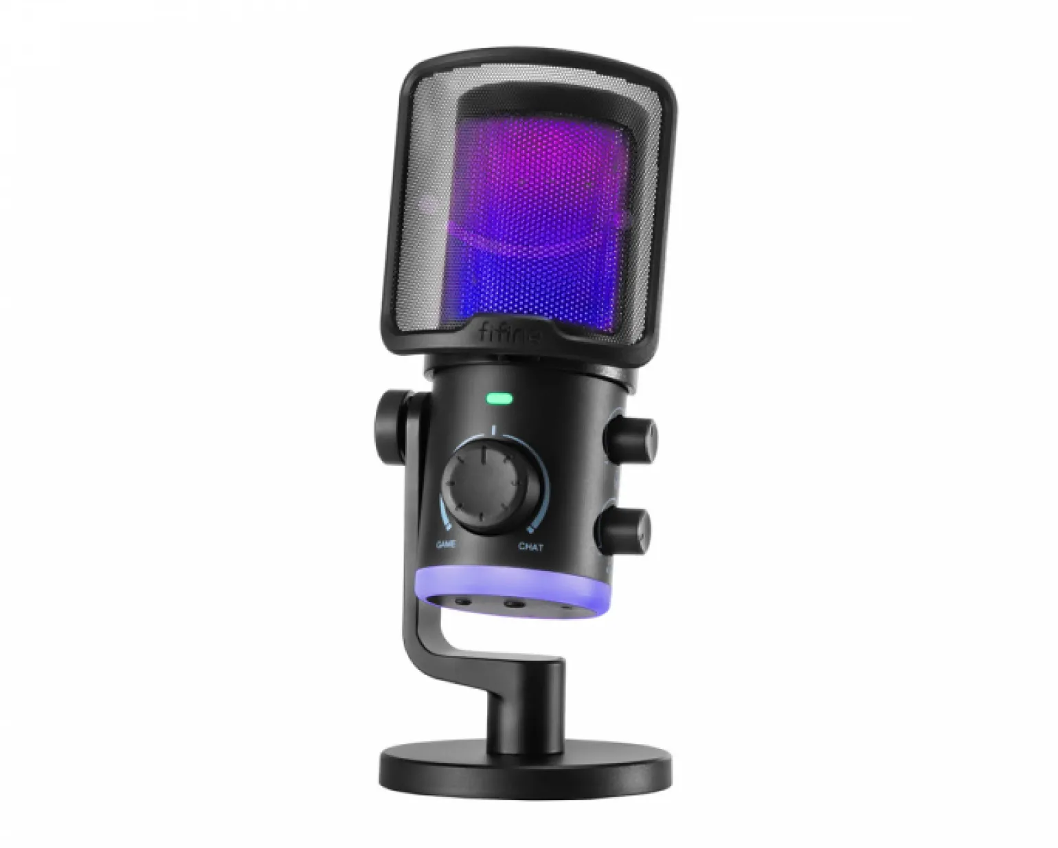 Ampligame AM6 Condenser Microphone with RGB - Black