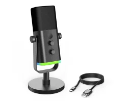 AMPLIGAME AM8 RGB USB/XLR Microphone - Dynamic Mic - Black