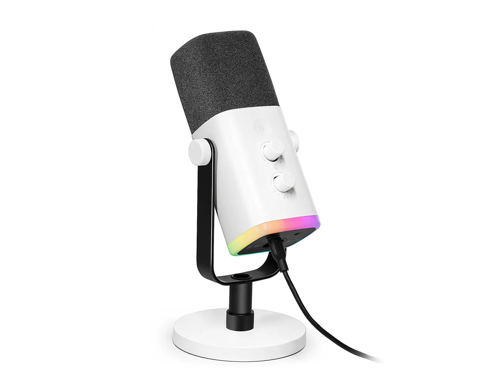 AMPLIGAME AM8 RGB USB/XLR Microphone - Dynamic Mic - White