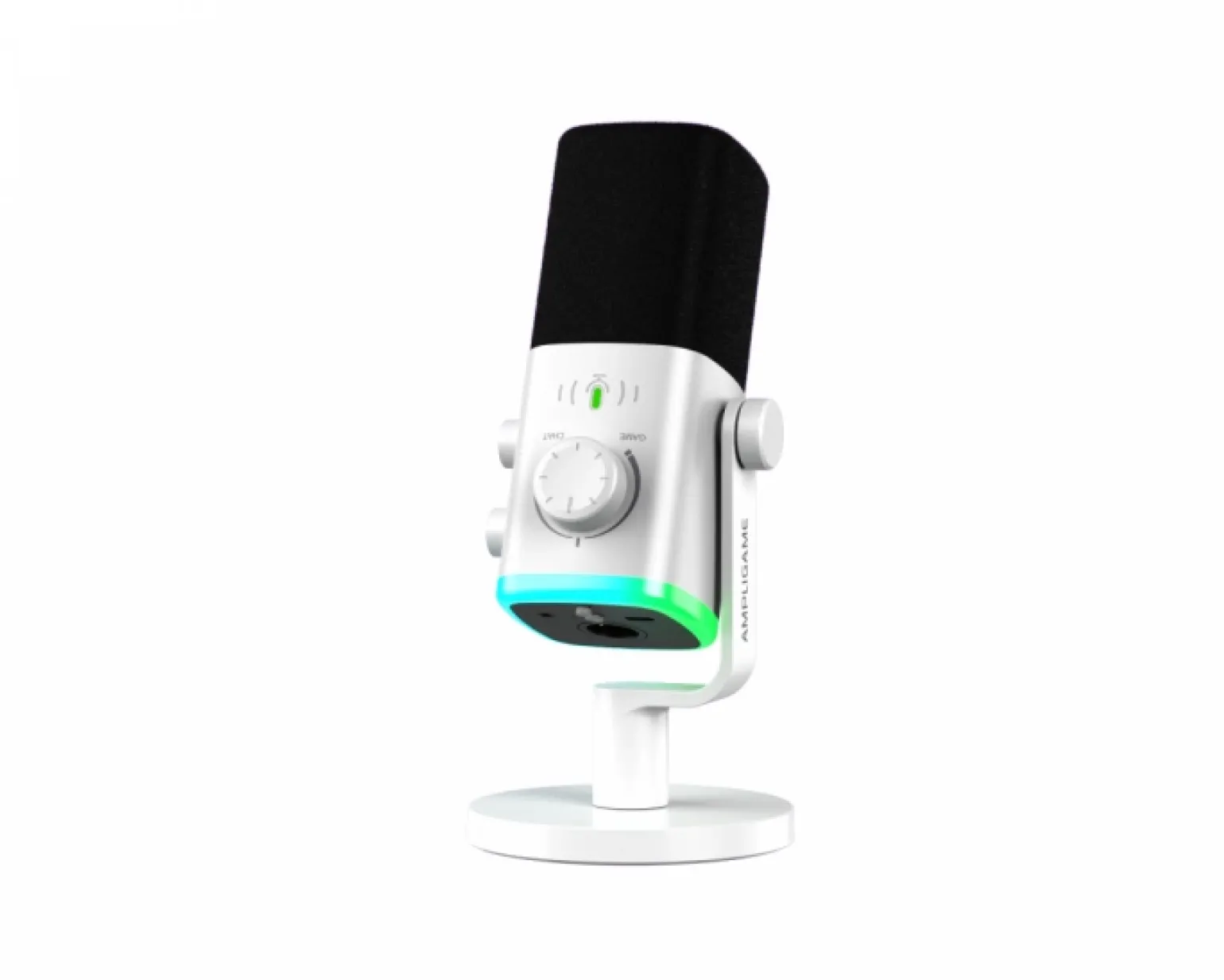 AmpliGame AM9 USB/XLR Microphone - White