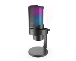 AMPLIGAME A8 Plus RGB USB Microphone with 4 Polar Patterns (PC/PS4/PS5) - Black