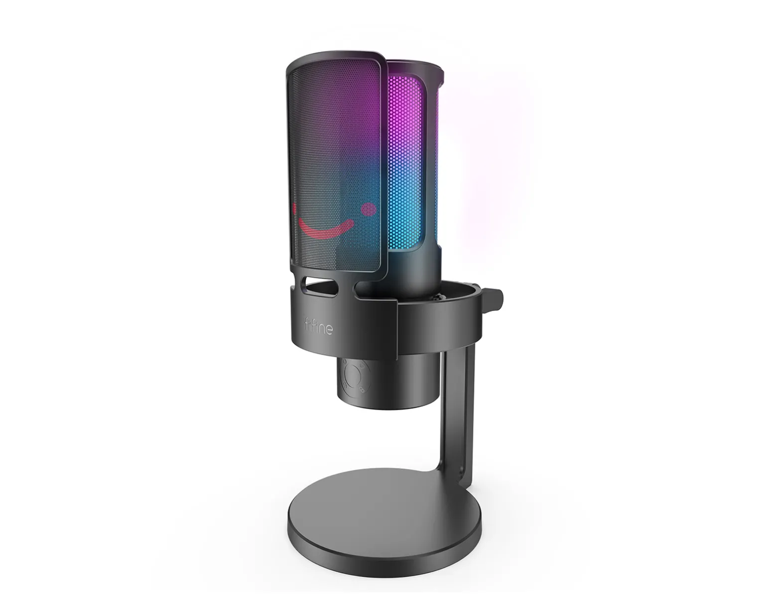 AMPLIGAME A8 Plus RGB USB Microphone with 4 Polar Patterns (PC/PS4/PS5) - Black