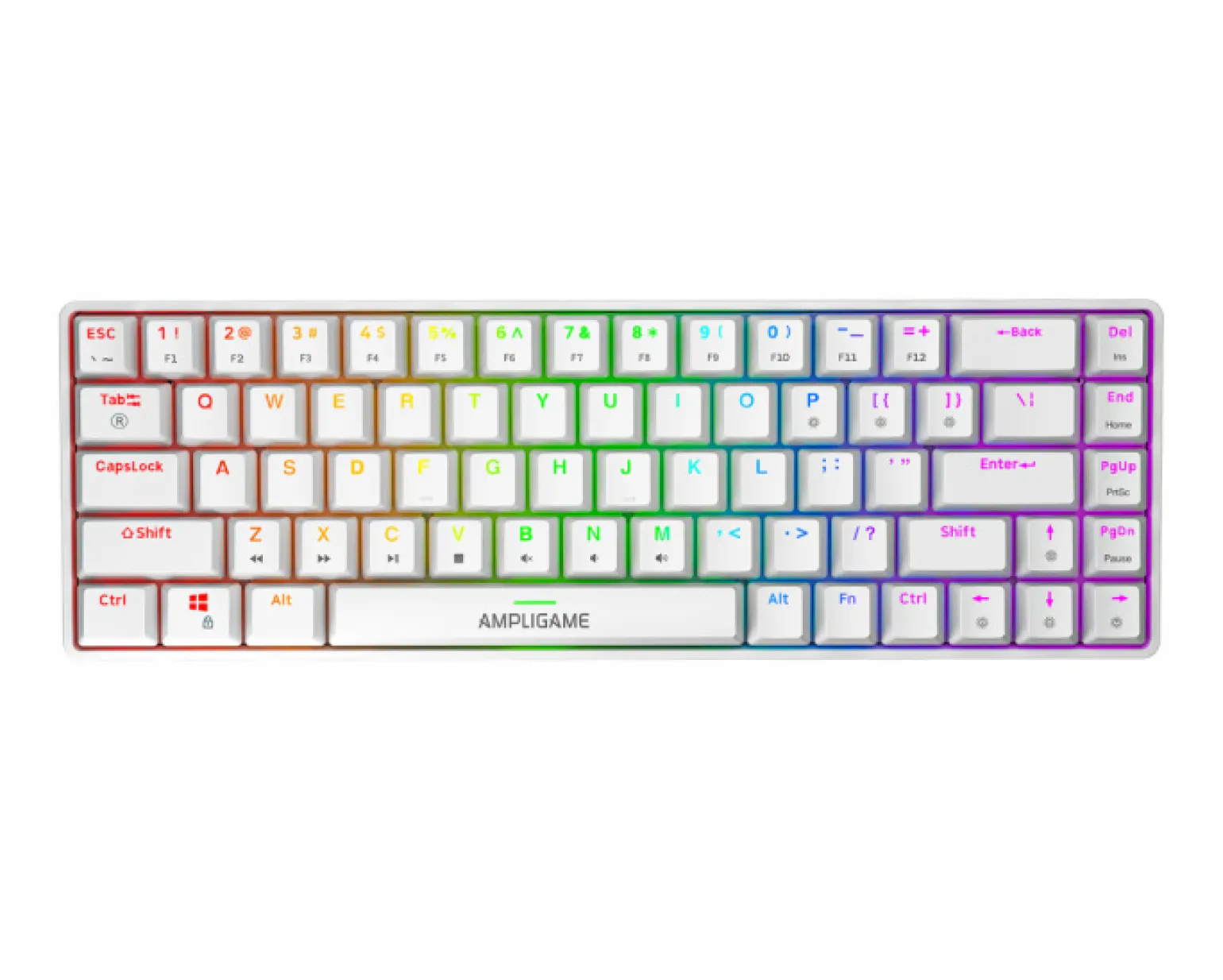 AmpliGame GK1W ANSI Keyboard - White