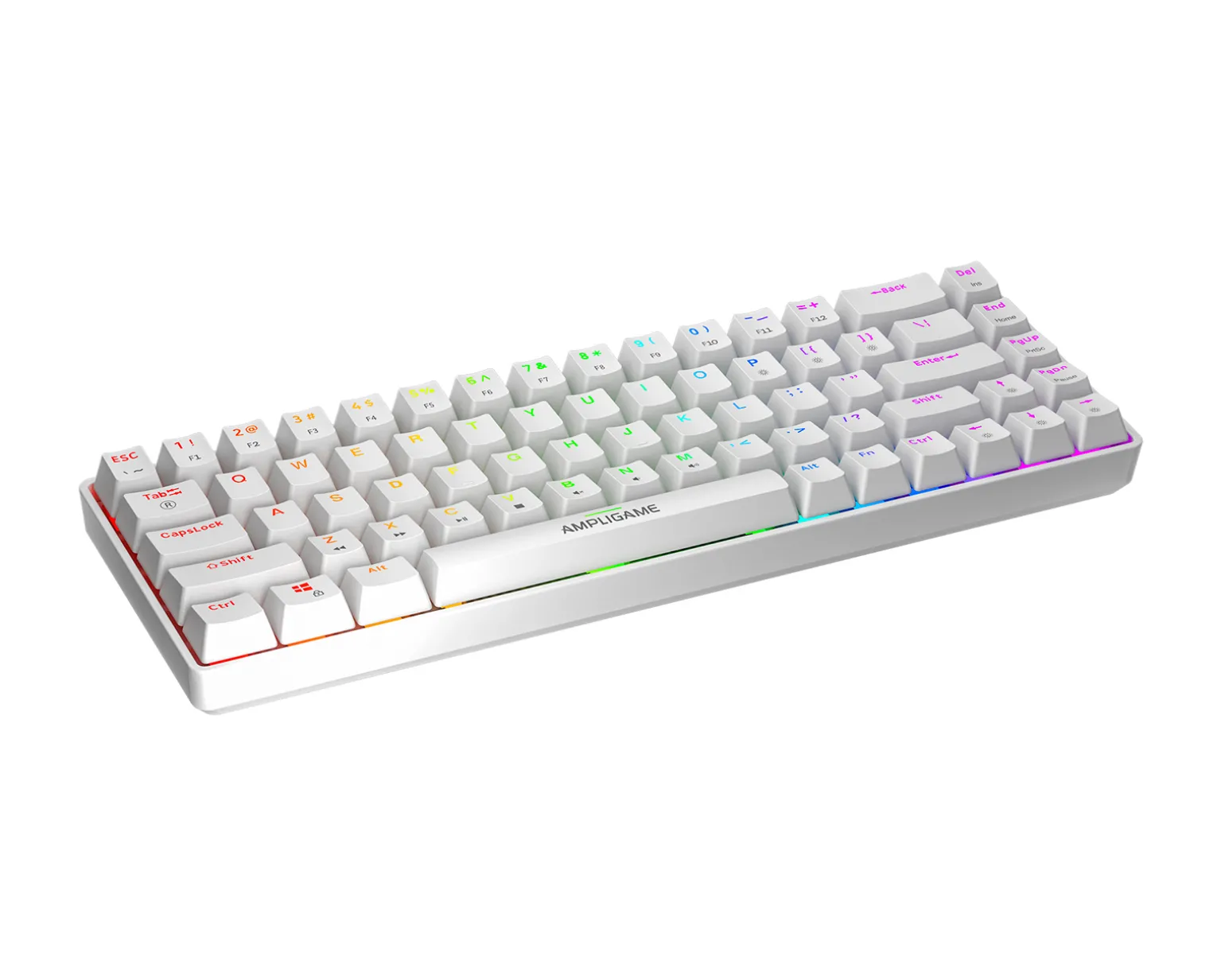 AmpliGame GK1W ANSI Keyboard - White