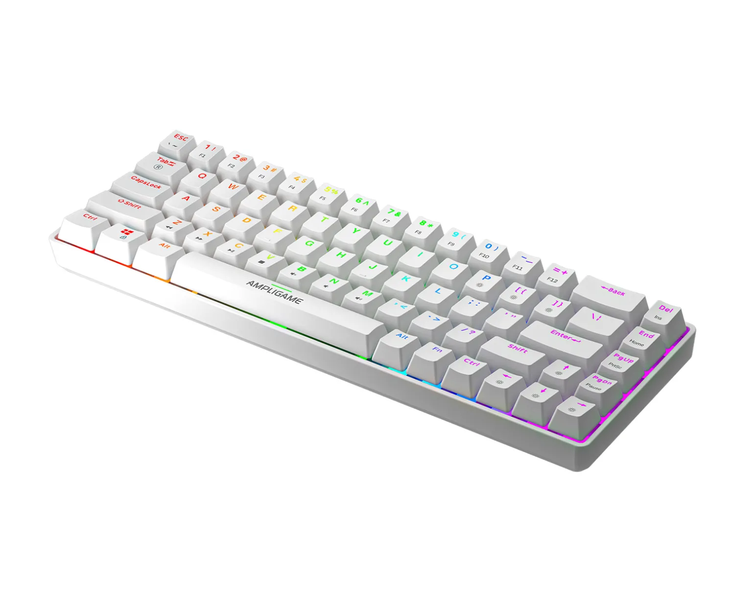 AmpliGame GK1W ANSI Keyboard - White