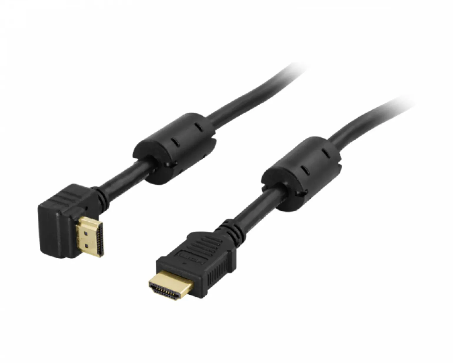 Angled HDMI Kabel High Speed with Ethernet - Black - 5m