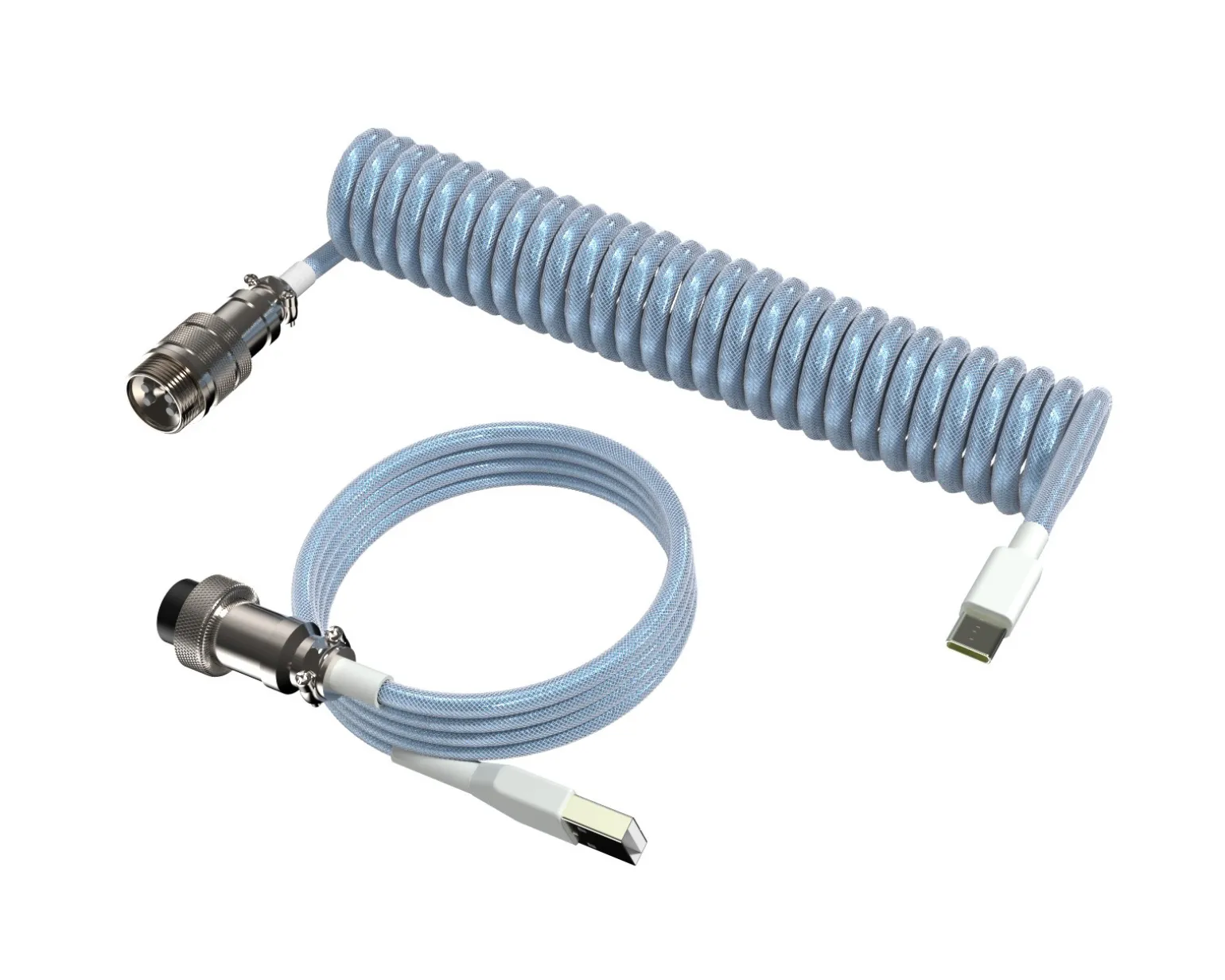 Aviator Coiled Cable USB-C - Light Blue