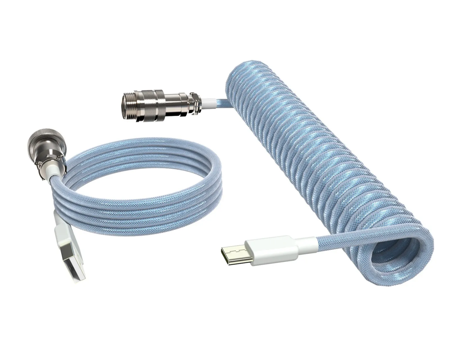 Aviator Coiled Cable USB-C - Light Blue