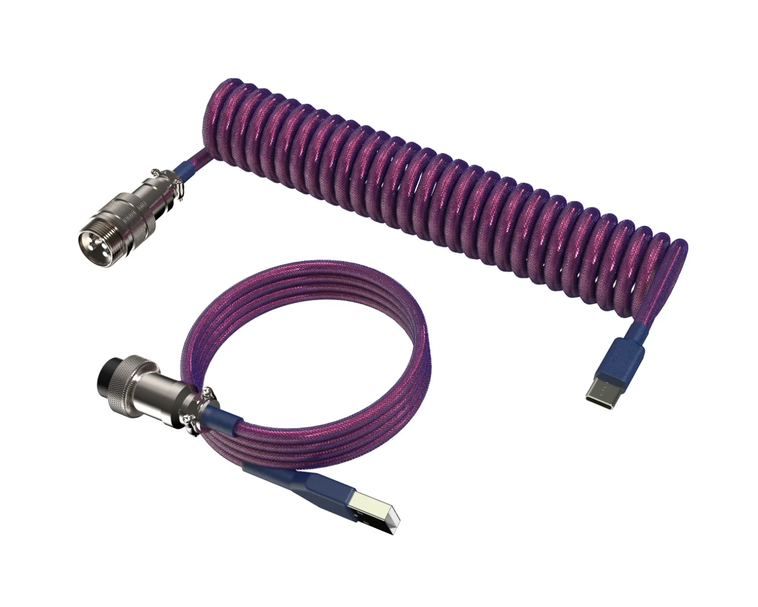 Aviator Coiled Cable USB-C - Purple