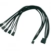 Branching Cable to 4-pins - 1 Molex to 5 PWM 9 - Black