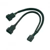 Branching Cable to 2 x 4-pins PWM Fan 10cm - Black