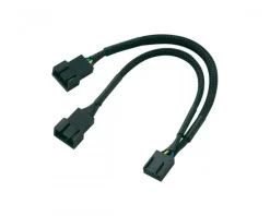 Branching Cable to 2 x 4-pins PWM Fan 10cm - Black