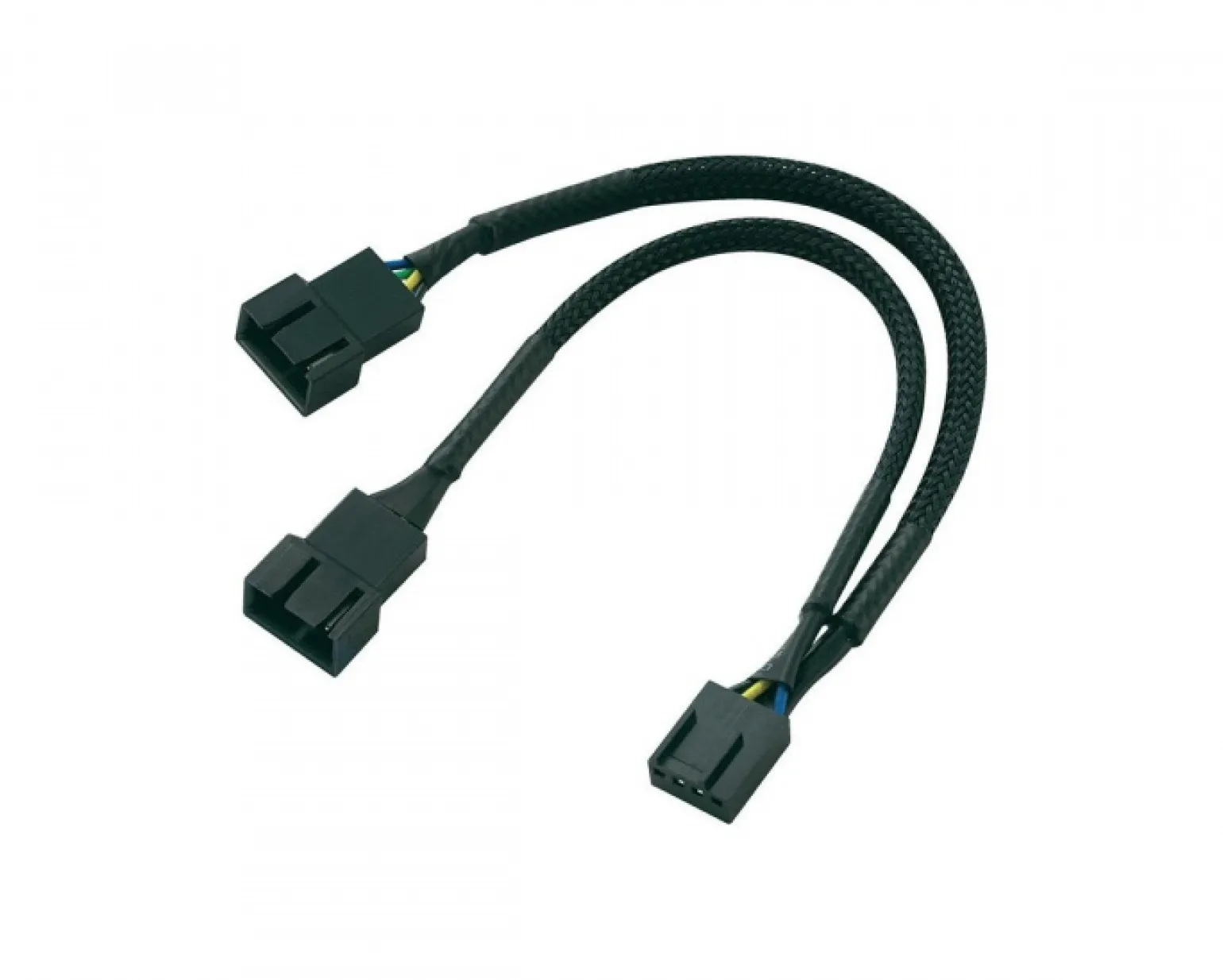 Branching Cable to 2 x 4-pins PWM Fan 10cm - Black