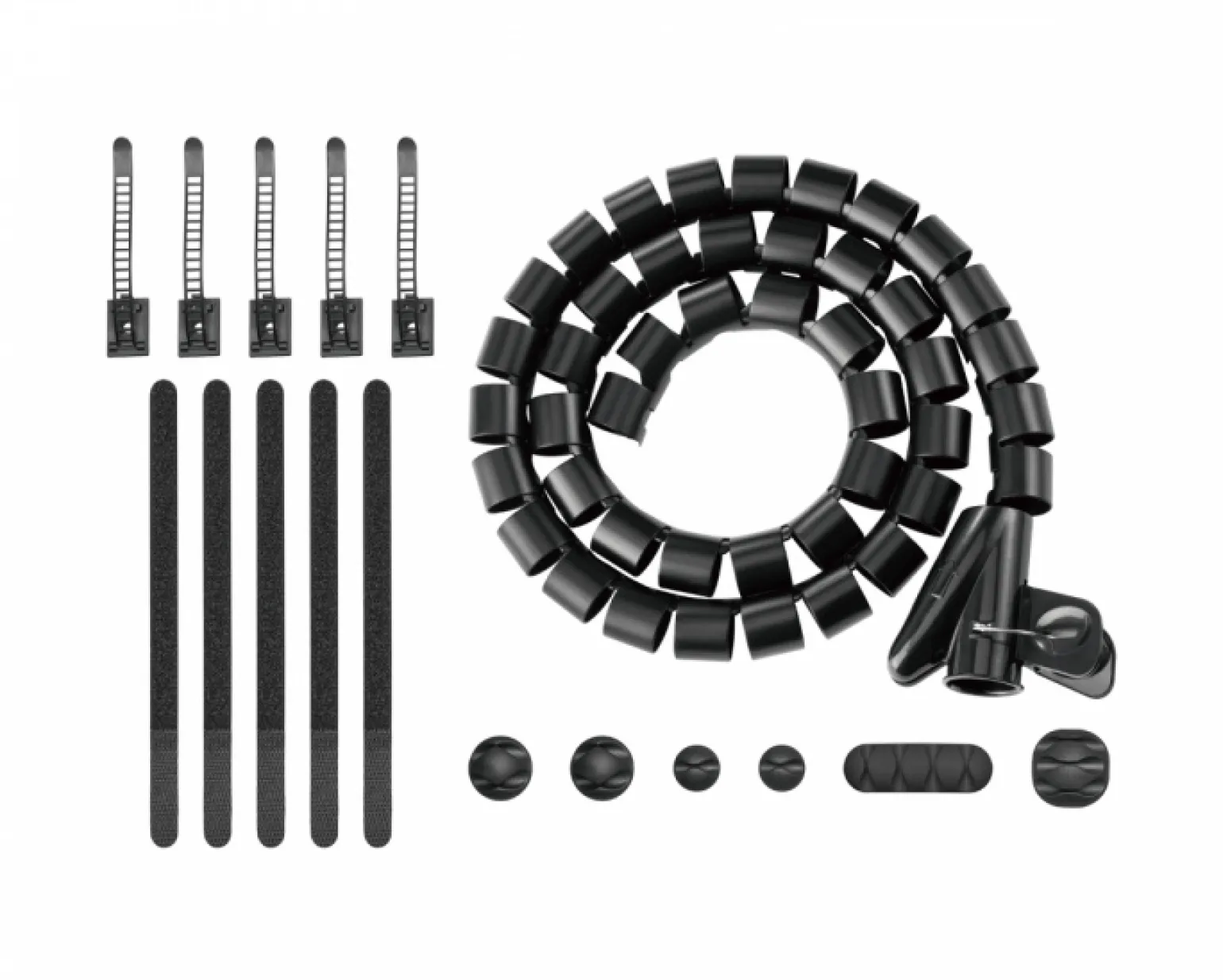 Cable Management Organizer Kit - Cable holder, Cable ties & Cable wrap