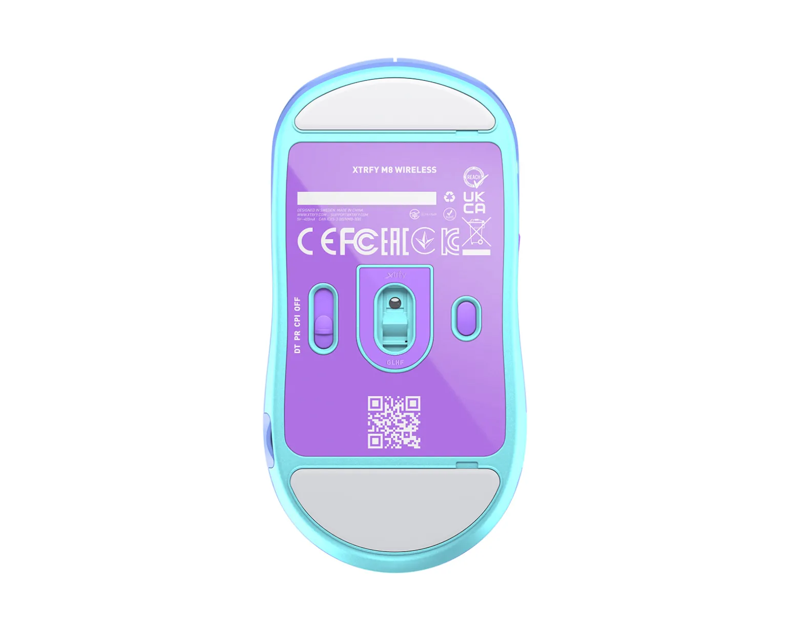 Cherry Xtrfy M8 Wireless Ultra-Light Gaming Mouse - Frosty Purple