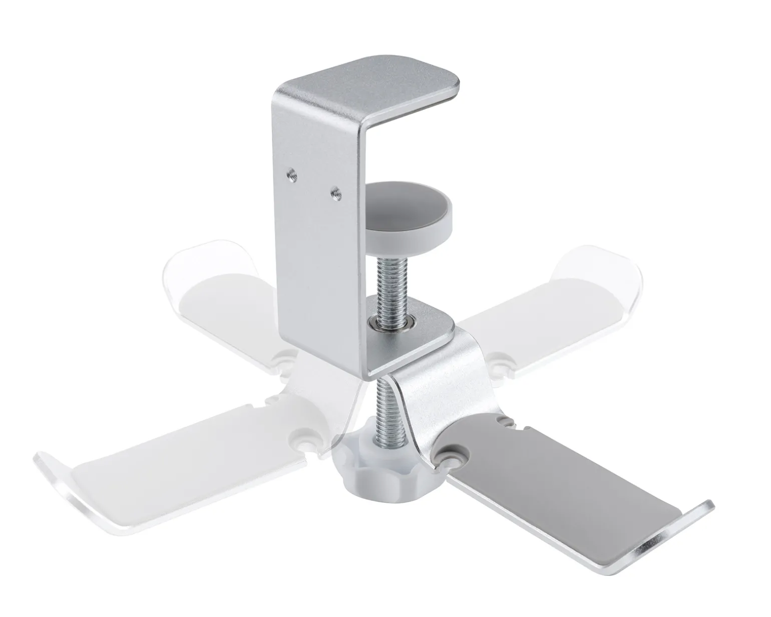 Clamp-On Universal Headphone Holder - Silver