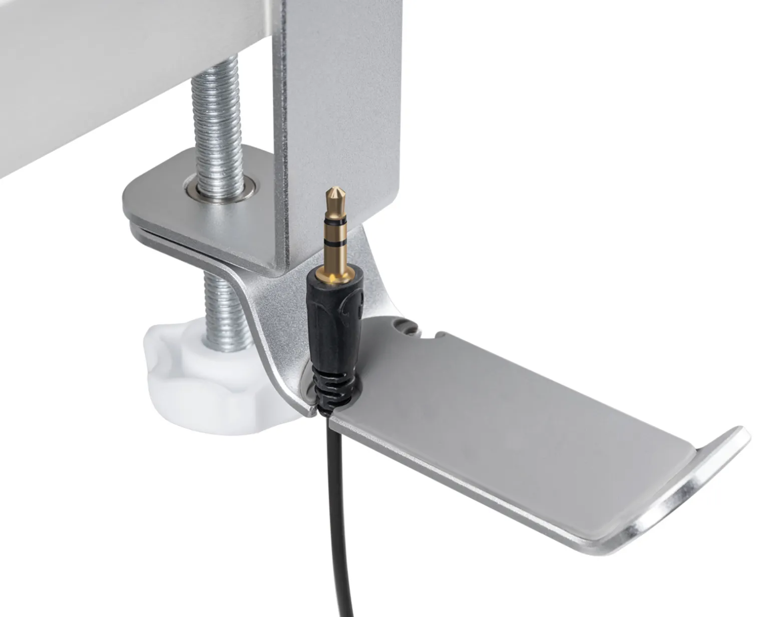 Clamp-On Universal Headphone Holder - Silver