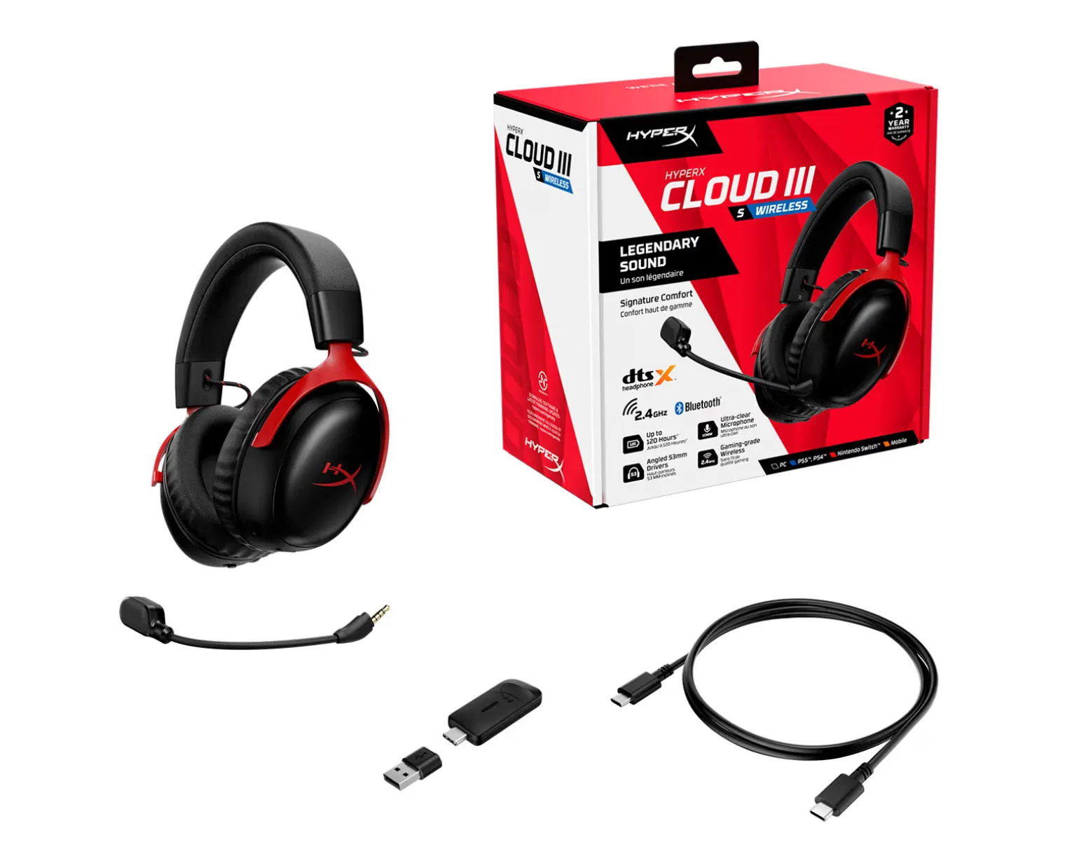 Cloud III S Wireless Headset - Red/Black