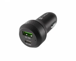 Coney Car Charger - 1x USB-A 1x USB-C 48W PD 3.0 - Black