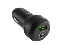 Coney Car Charger - 1x USB-A 1x USB-C 48W PD 3.0 - Black