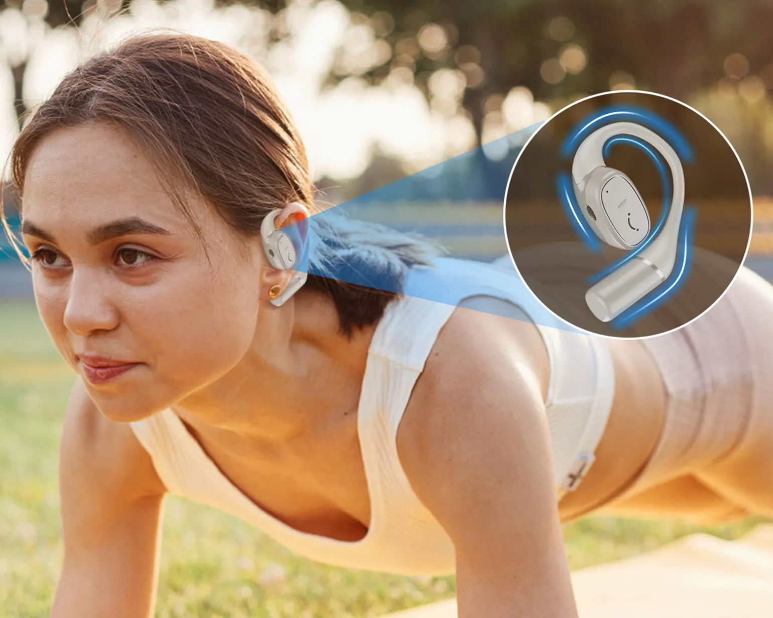 C6 OWS Earphones - White
