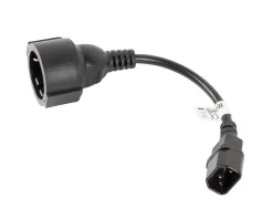 C14 to Schuko (F) 20 cm Black