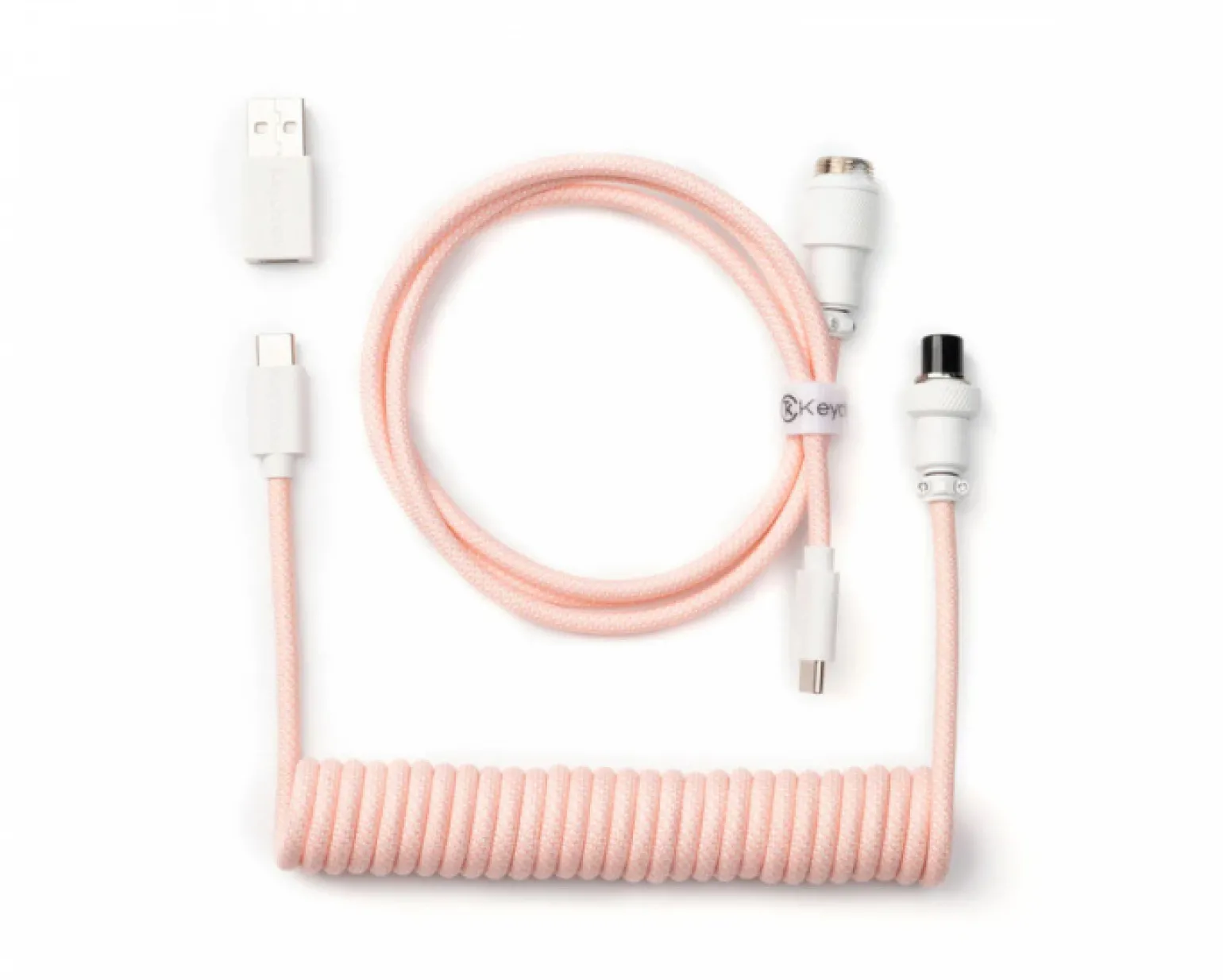 Custom Coiled Aviator Cable USB-C - Light Pink