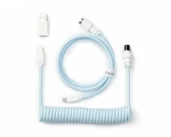 Custom Coiled Aviator Cable USB-C - Light Blue