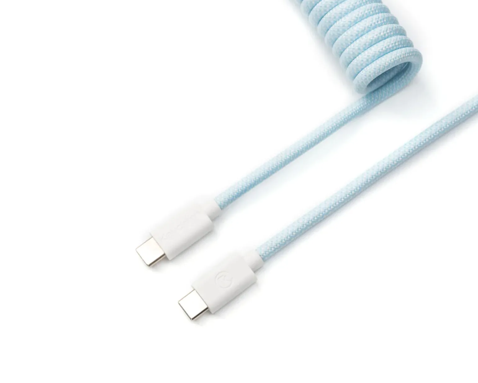 Custom Coiled Aviator Cable USB-C - Light Blue