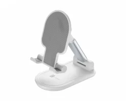 Desk Holder - Foldable Table Stand for Smartphones & Tablets - White