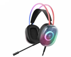 DH230 Semi-transparant RGB Gaming Headset - Black