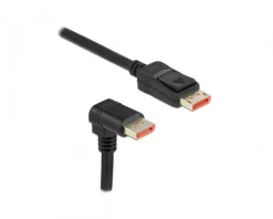 DisplayPort Cable 1.4 (4k/8k) - Downwards Angled - Black - 2m
