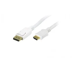 DisplayPort to HDMI 2m White