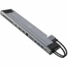 Dual-Monitor USB-C Docking Station M.2 nvme with 9 ports - Grey