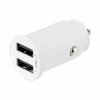 Dual USB Car Charger 12W, 2.4A - White