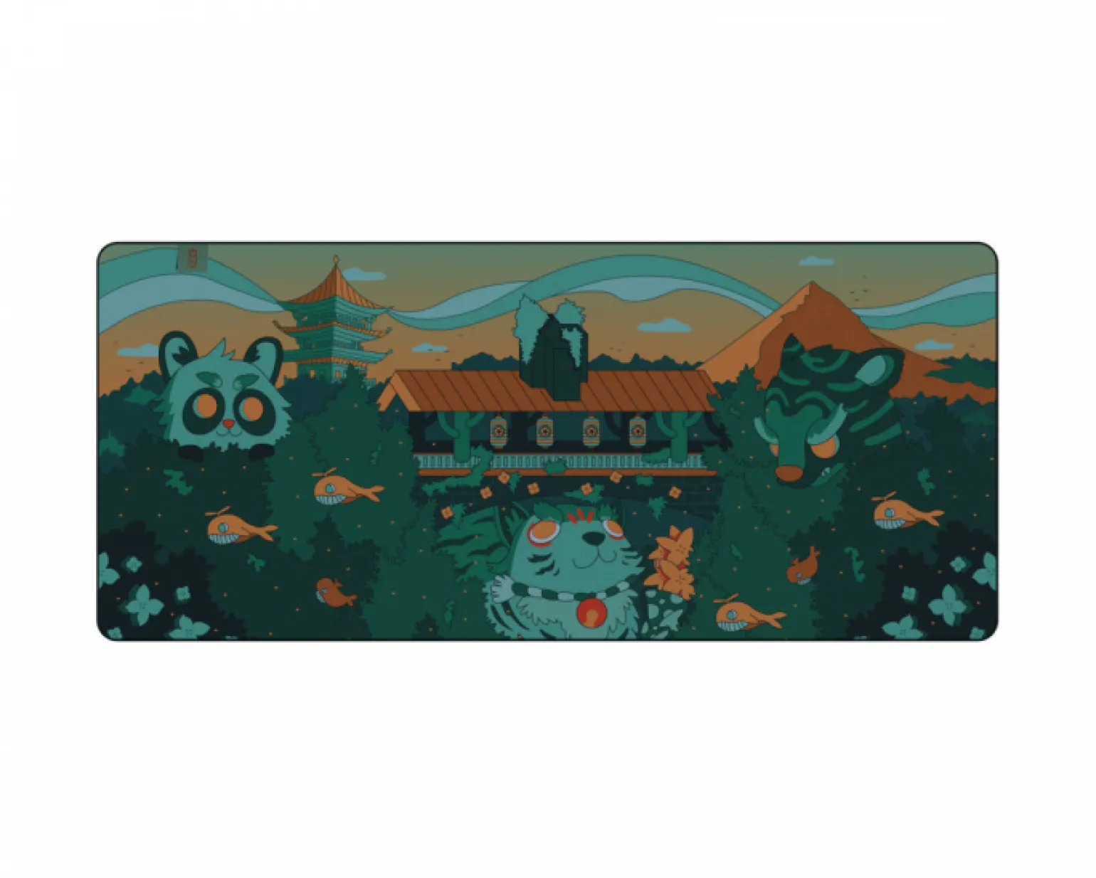 Fantasy Forest Green Mousepad - XXL