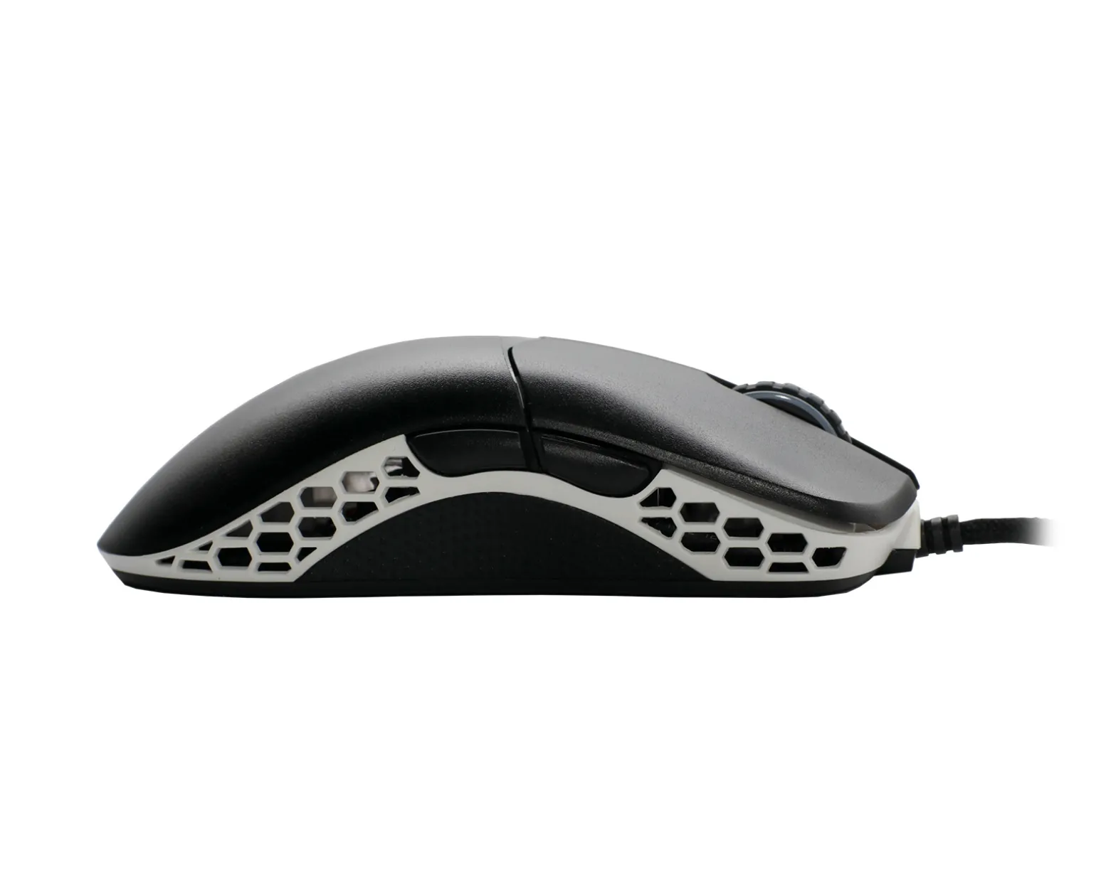 Feather Black & White Ultralight Gaming Mouse - Omron 60M Micro