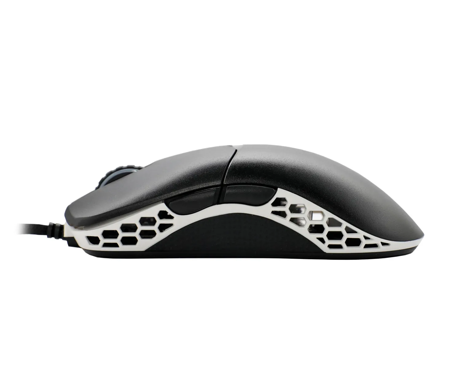 Feather Black & White Ultralight Gaming Mouse - Huano Blue