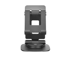 Foldable Aluminum Table and Phone Stand - Black