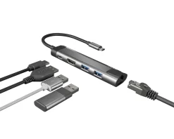 Fowler GO Hub USB-C Multiport Adapter 5 in 1 - USB-hub (100W)