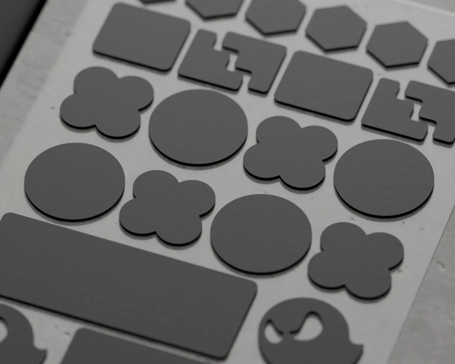GHOSTGRIPS - Universal Grips for Mice and Keyboards - Black Heavy