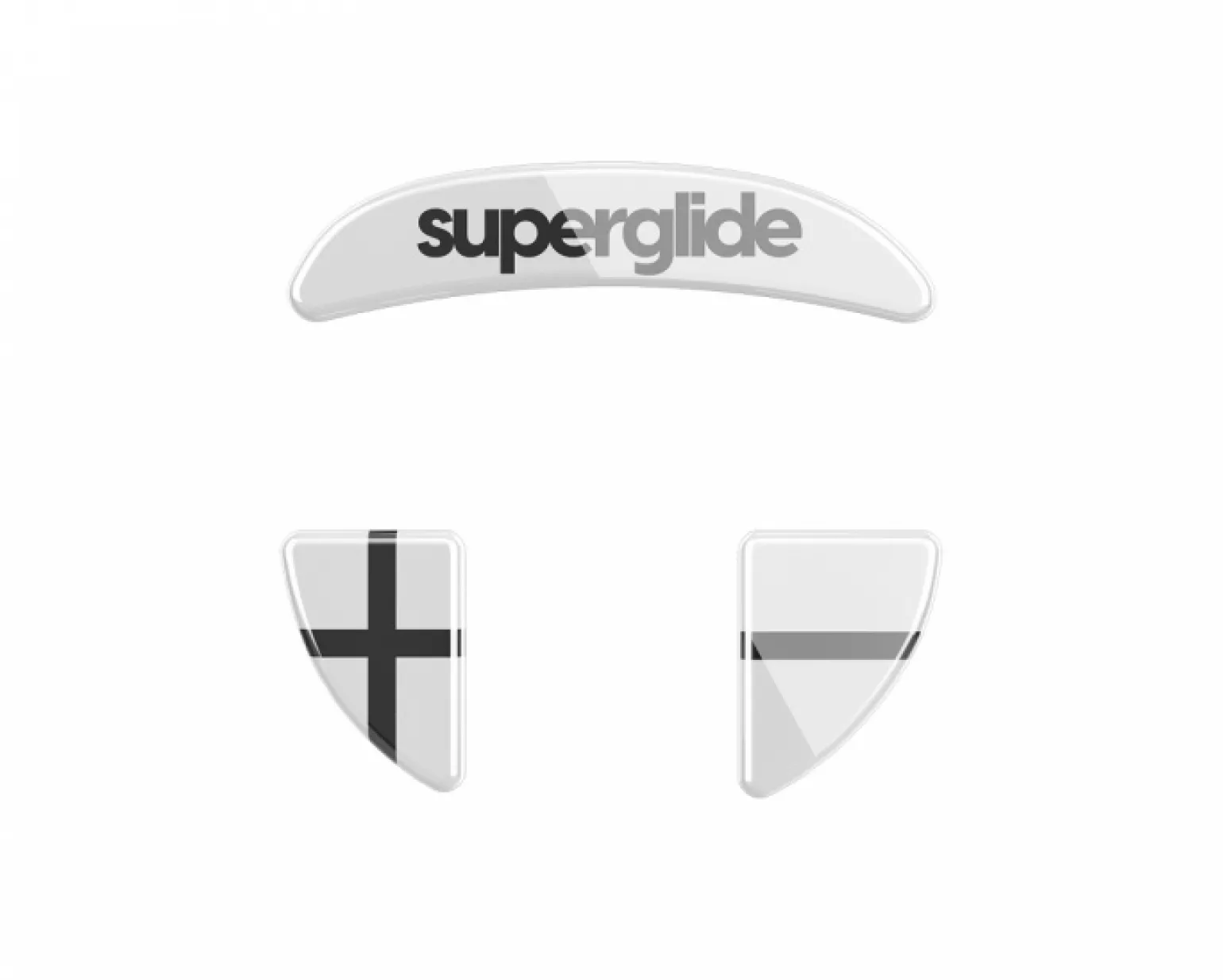Glass Skates for Xtrfy MZ1 Wireless - White