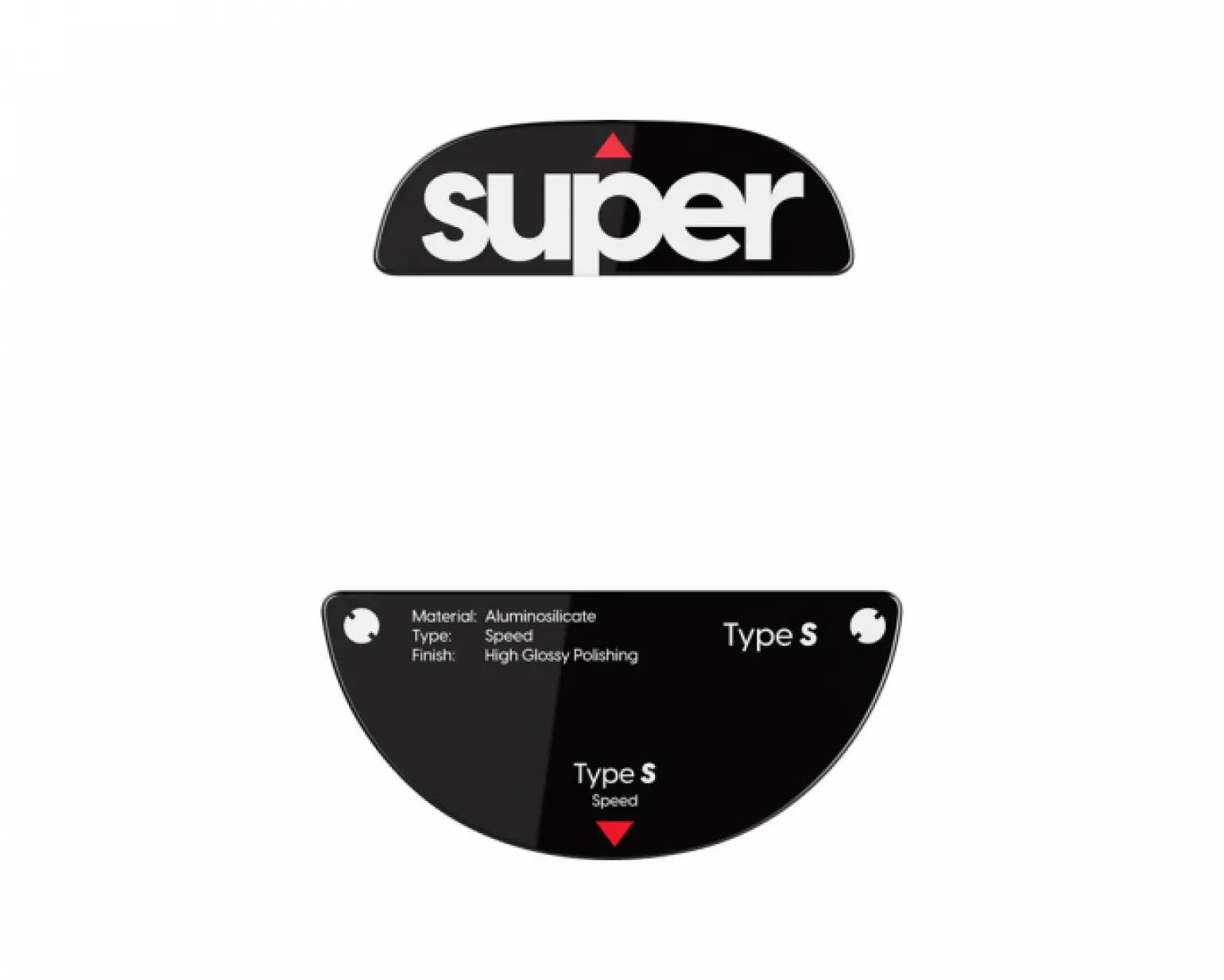 Glass Skates Type-S for Pulsar TenZ Signature Edition - Black