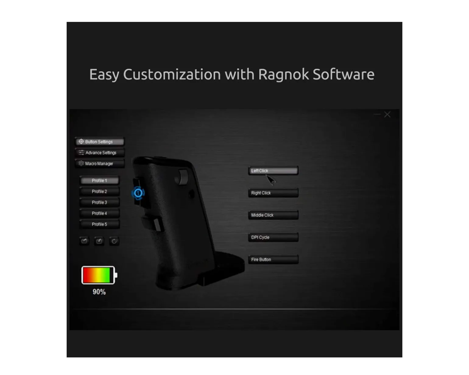 Gun Mouse for Shooting Games - Black